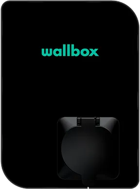 Wallbox Copper SB -latauslaatikko Wi-Fi:llä 22 kW Type 1 ja 2, musta