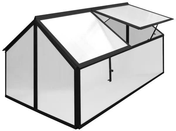 Mini-kasvihuone musta 4 aukkoa 120x80x67cm