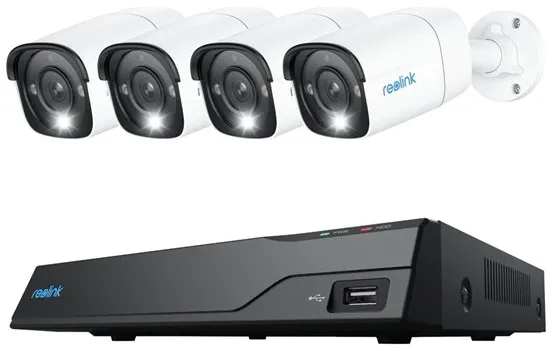 REOLINK NVS8-12MB4 - NVR + kamera(t) - kaapeloitu (Ethernet 10Base-T/100Base-T) - AC-virtalähteinen PoE