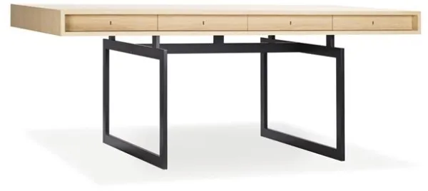 Karakter Office Desk Valkaistu tammi/Harmaa